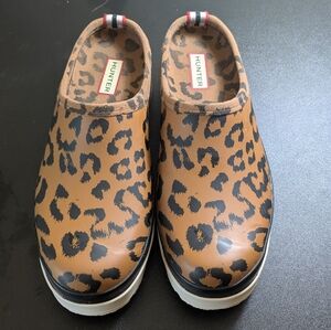 Hunter Women's Play Hybrid Clog Leopard Print UK 7/US 9